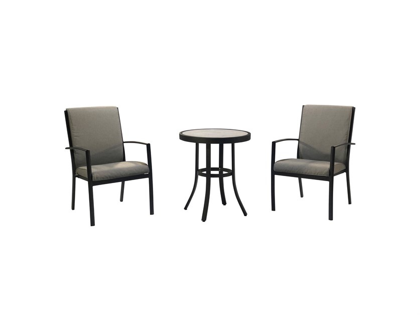Seville Round Bistro Table Set with 2 Valencia Armchairs