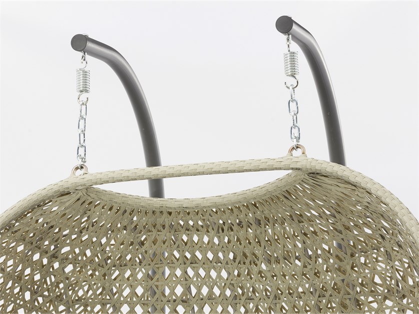 Chedworth Dove Grey Rattan Double Hanging Cocoon Alternative Image