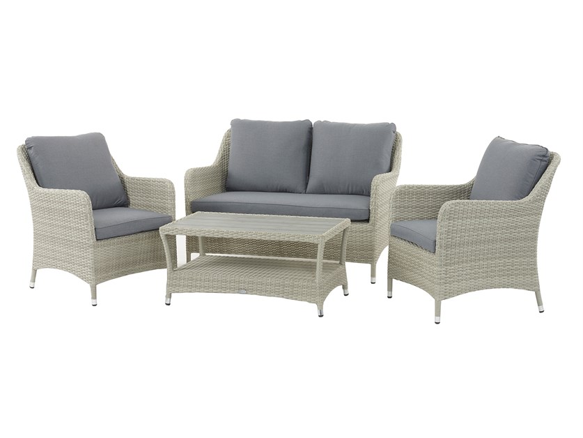 Tetbury Cloud 2 Seater Sofa with Rectangle Tree-Free Coffee Table & 2 Armchairs